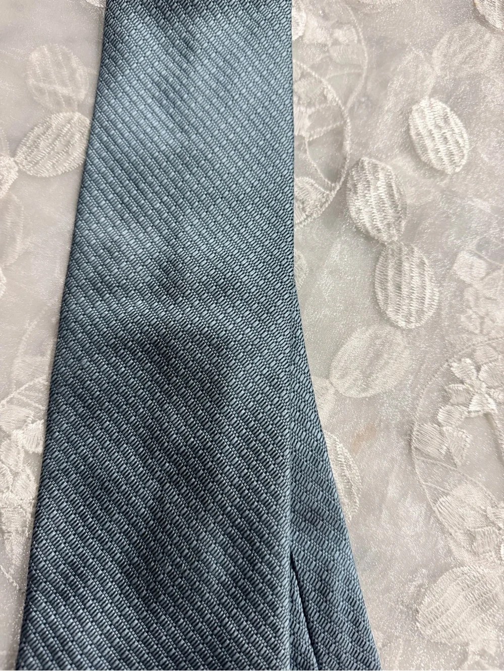 Givenchy Blue-Green Microdot Silk Tie